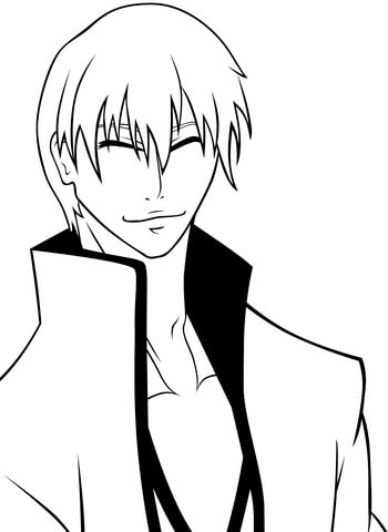 Ichimaru Gin Coloring Page